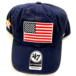 Houston Astros Adjustable Hat MLB Vintage Navy Heritage USA Snapback NEW Flag